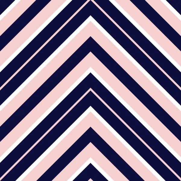 Chevron Rose Marine Diagonale Rayé Fond Motif Sans Couture Adapté — Image vectorielle