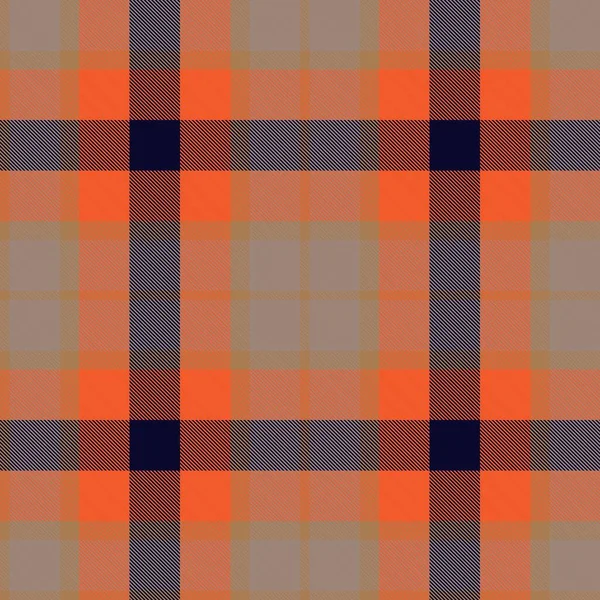 Plaid Arancione Quadretti Tartan Modello Senza Cuciture Adatto Tessuti Moda — Vettoriale Stock