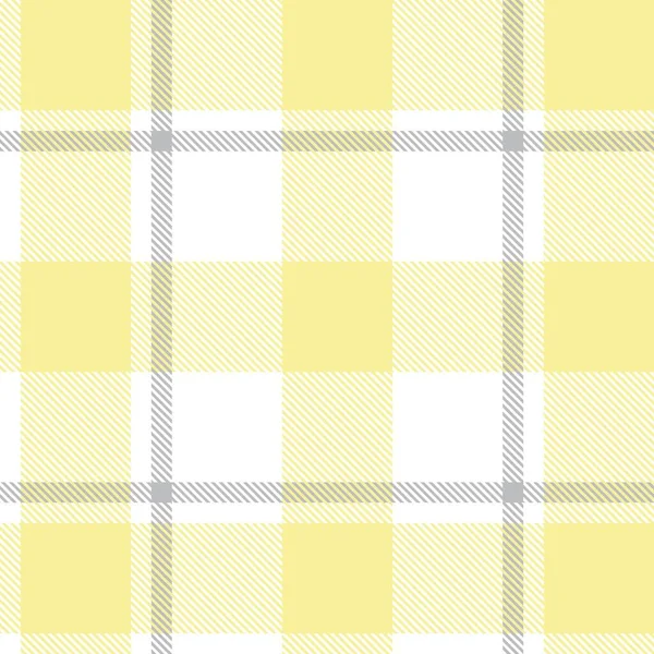 Amarelo Xadrez Xadrez Tartan Sem Costura Padrão Adequado Para Têxteis —  Vetores de Stock