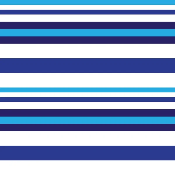 蓝色水平条纹无缝图案背景 适用于时尚纺织品 — 图库矢量图片