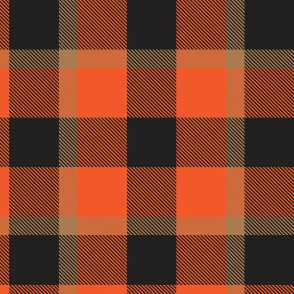 Orange Plaid Kratkę Tartan Bezszwowy Wzór Nadaje Się Mody Tekstyliów — Wektor stockowy