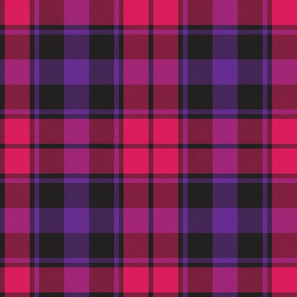 Fioletowy Plaid Kratkę Tartan Bezszwowy Wzór Nadaje Się Mody Tekstyliów — Wektor stockowy