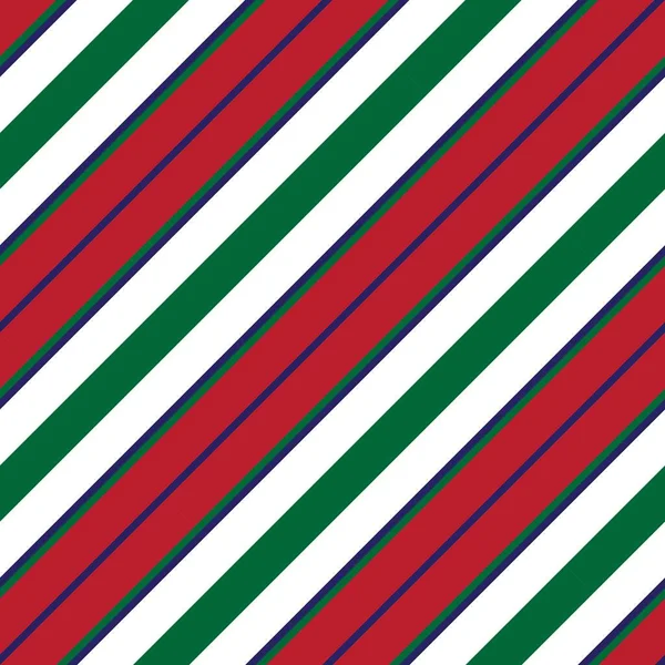 Navidad Diagonal Rayas Sin Costura Patrón Fondo Adecuado Para Textiles — Vector de stock