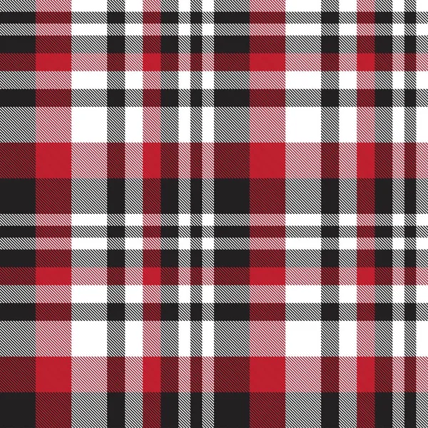 Plaid Rouge Carreaux Motif Tartan Sans Couture Adapté Aux Textiles — Image vectorielle