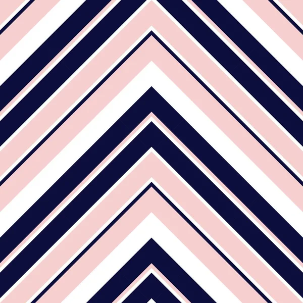 Fondo Patrón Sin Costuras Rayas Diagonales Chevron Rosa Azul Marino — Vector de stock