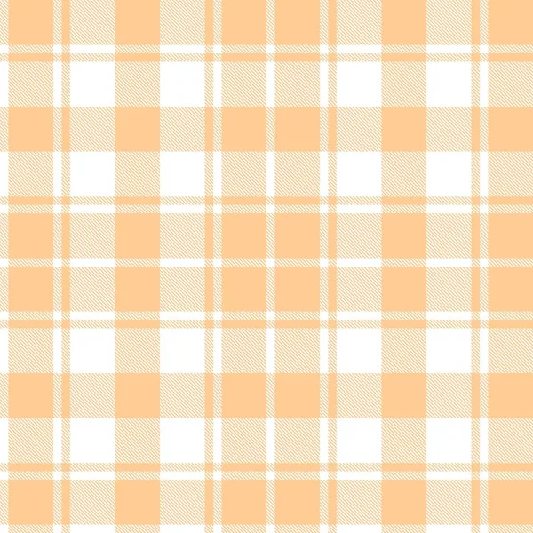 Oranžový Obložený Kostkovaný Tartanový Hladký Vzor Vhodný Pro Módní Textil — Stockový vektor