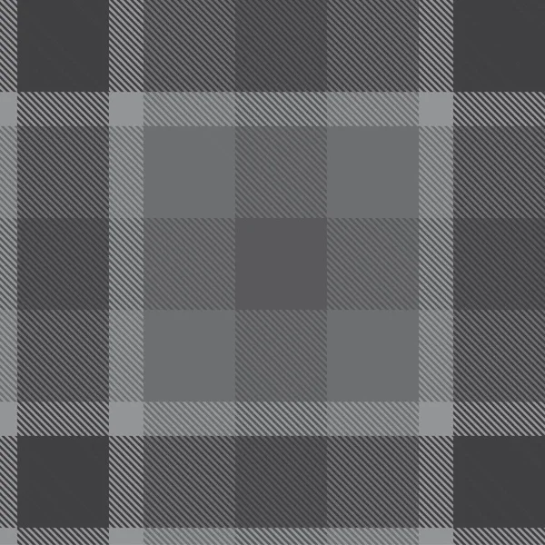 Plaid Grigio Quadretti Modello Tartan Senza Cuciture Adatto Tessuti Moda — Vettoriale Stock