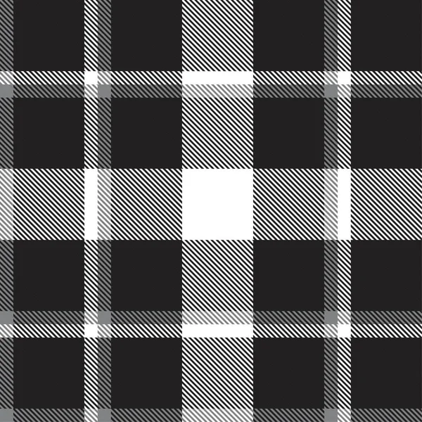 Black White Plaid Checkered Tartan Seamless Pattern Suitable Fashion Textiles — Stock Vector