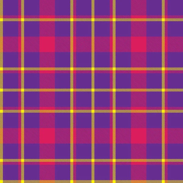 Xadrez Roxo Xadrez Tartan Padrão Sem Costura Adequado Para Têxteis — Vetor de Stock