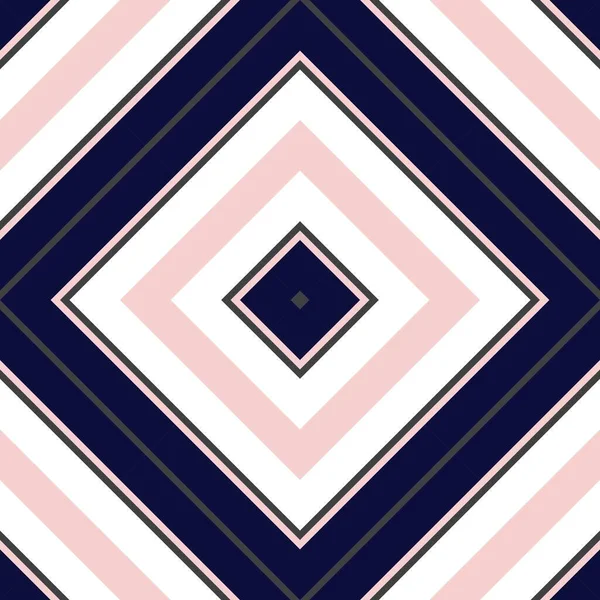 Rose Marine Argyle Diagonale Rayé Fond Motif Sans Couture Adapté — Image vectorielle