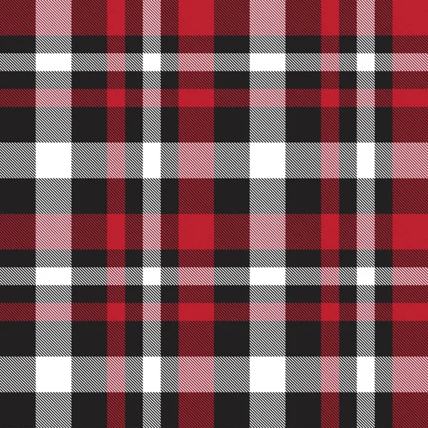 Plaid Rosso Quadretti Tartan Modello Senza Cuciture Adatto Tessuti Moda — Vettoriale Stock