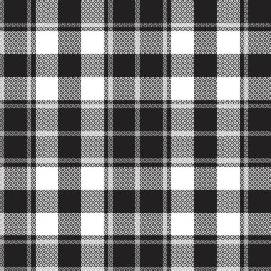 Siyah ve beyaz ekoseli, kareli, ekose desenli moda tekstil ve grafikleri için uygun.