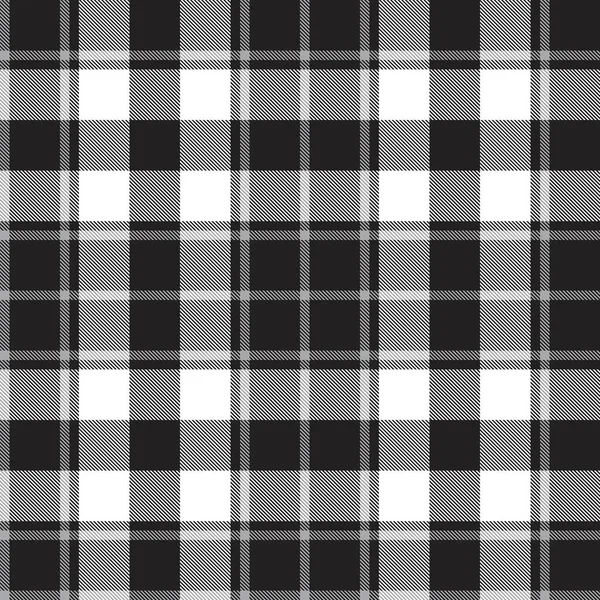 Preto Branco Xadrez Xadrez Tartan Padrão Sem Costura Adequado Para — Vetor de Stock