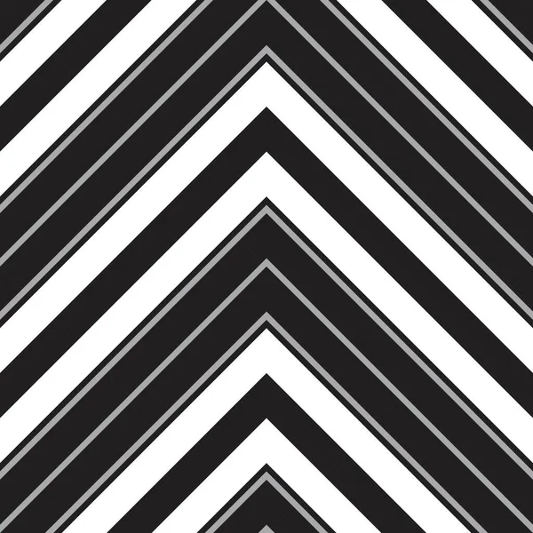 Black White Chevron Diagonal Striped Seamless Pattern Background Suitable Fashion — Stock Vector