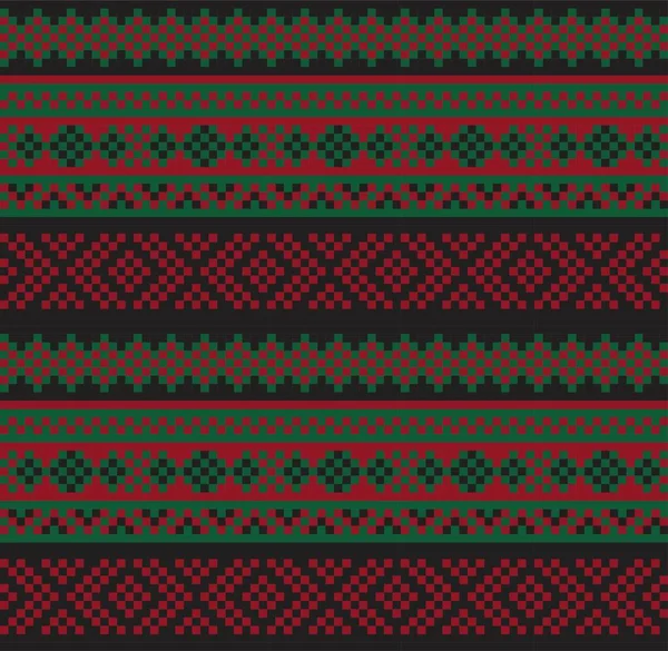 用于时尚纺织品 针织物和图形的圣诞岛屿图案背景 — 图库矢量图片