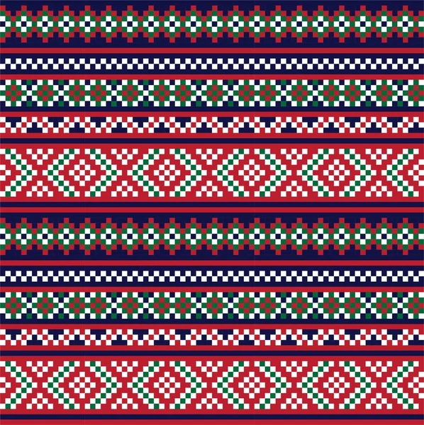 Christmas Fair Isle Pattern Background Fashion Textiles Knitwear Graphics — Stock Vector