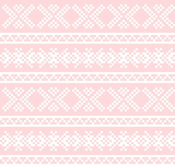 Fond Motif Île Noël Rose Pour Textiles Mode Tricots Graphiques — Image vectorielle