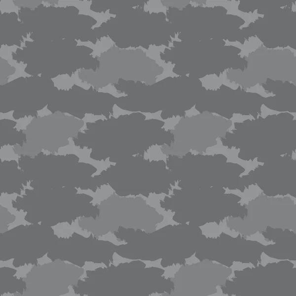 Gris Camouflage Abstrait Fond Motif Sans Couture Adapté Aux Textiles — Image vectorielle