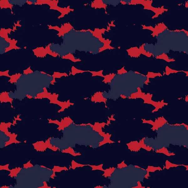 Rouge Marine Camouflage Abstrait Fond Motif Sans Couture Adapté Pour — Image vectorielle