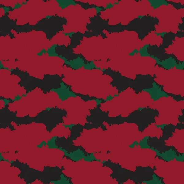 Weihnachten Camouflage Abstrakte Nahtlose Muster Hintergrund Geeignet Für Modetextilien Grafiken — Stockvektor