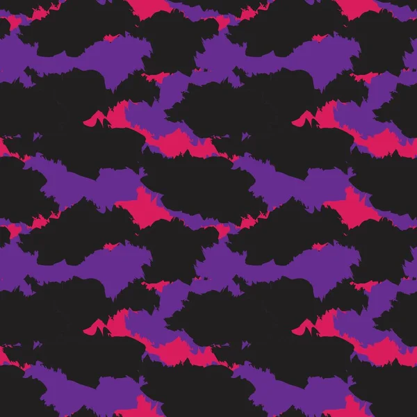 Lila Camouflage Abstrakte Nahtlose Muster Hintergrund Geeignet Für Modetextilien Grafiken — Stockvektor