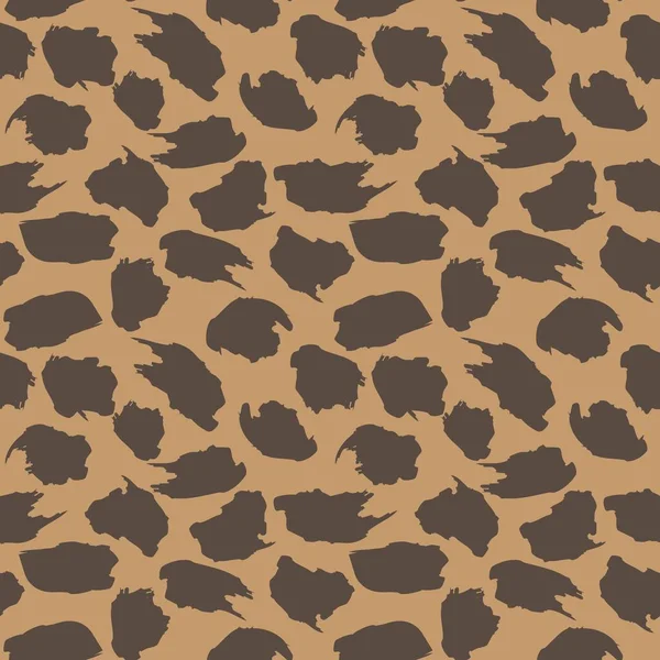 Bruin Camouflage Abstracte Naadloze Patroon Achtergrond Geschikt Voor Mode Textiel — Stockvector