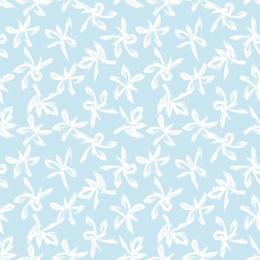 Gökyüzü Mavi Çiçek fırça darbeleri moda baskıları, grafikler, arka planlar ve el sanatları için pürüzsüz desen arkaplanı