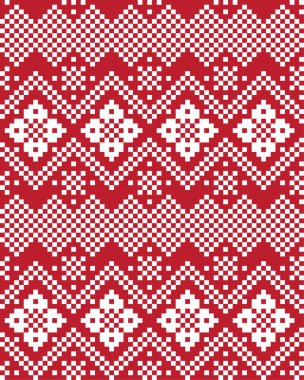 Moda tekstil, örgü ve grafikleri için kırmızı Noel panayırı desenli arka plan