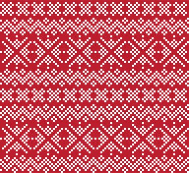 Moda tekstil, örgü ve grafikleri için kırmızı Noel panayırı desenli arka plan