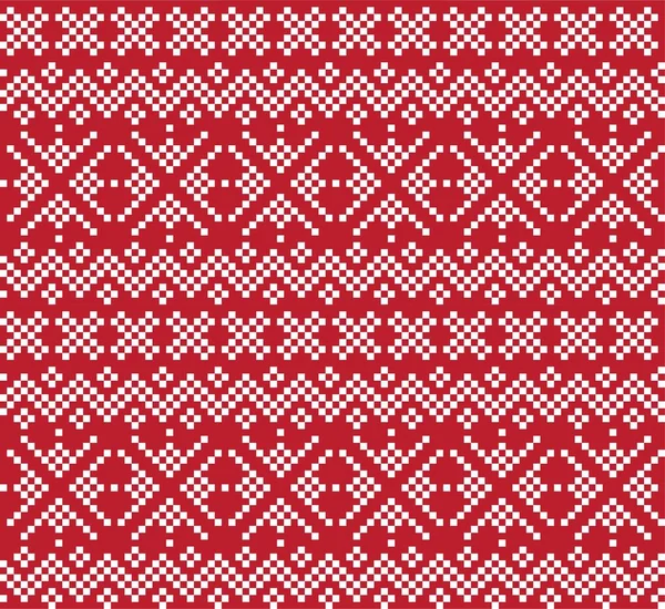 Rouge Fond Motif Île Noël Équitable Pour Les Textiles Mode — Image vectorielle