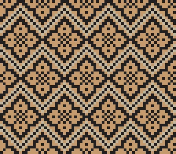 Brown Christmas Fair Isle Patterial Background Fashion Textiles Knitwear Graphics — 스톡 벡터