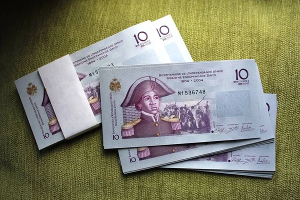 Confezione Banconote Haiti Valore Nominale Gourde — Foto Stock