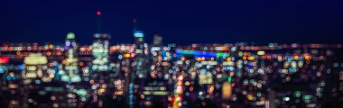 Soyut kentsel gece lambası bokeh arka plan defocused.