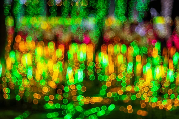 Festlig abstrakt bakgrund med bubbla bokeh defocused lampor. — Stockfoto