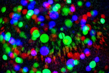 Arka planda soyut noel ışıkları. Bulanık bokeh.