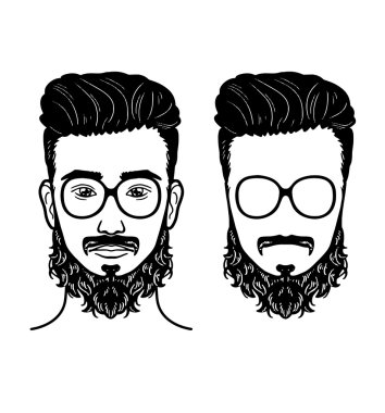 Sakallı adam katmanlı Resim Değiştir resim istediğiniz gibi
