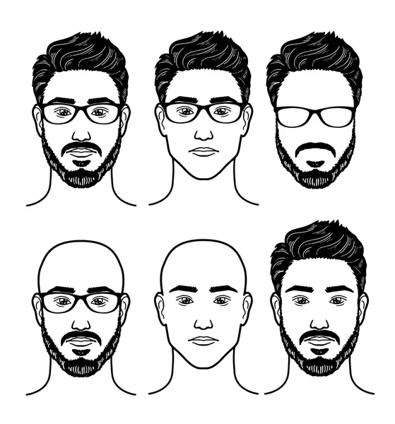 Modelo de vetor para barbearia —  Vetores de Stock