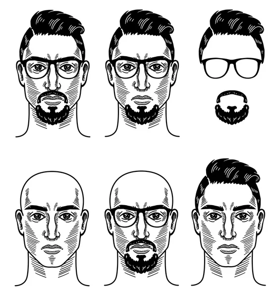 Modelo de vetor para barbearia —  Vetores de Stock