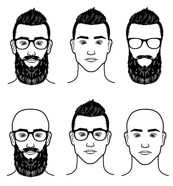 Modelo de vetor para barbearia —  Vetores de Stock