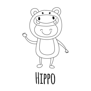 Şirin Bebek hippo kostüm giyen çizimi