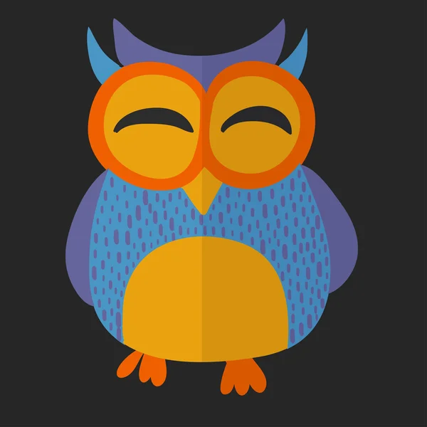 Vector image of cute owl for kindergarten — Stock Vector