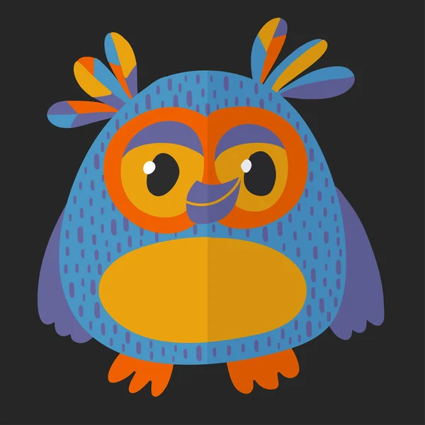 Vector image of cute owl for kindergarten — Stock Vector