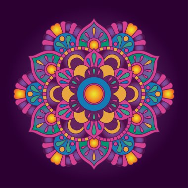 Oryantal resim vektör mandala süsleme