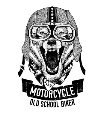Vahşi kurt için motosiklet, motosiklet t-shirt