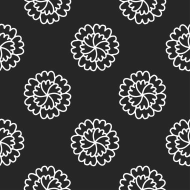 Vektör doodle çiçek sorunsuz arka plan