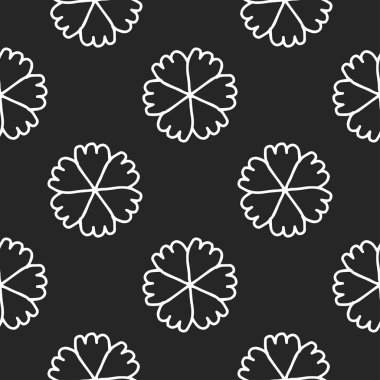 Vektör doodle çiçek sorunsuz arka plan