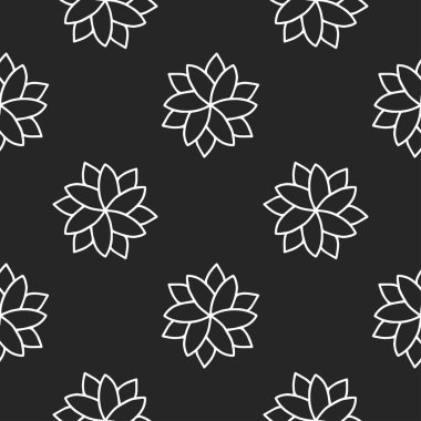 Vektör doodle çiçek sorunsuz arka plan