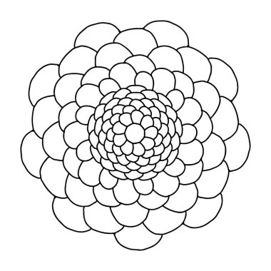 Çiçek boyama kitapları için doodle