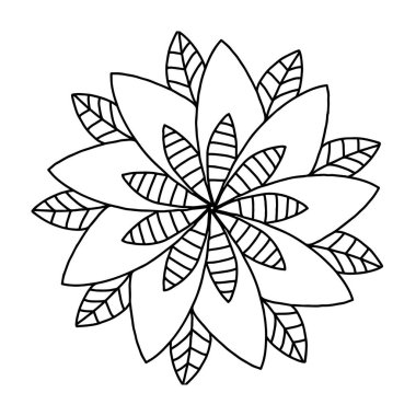 Çiçek boyama kitapları için doodle