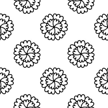 Boyama kitabı Doodle vektör çiçek deseni